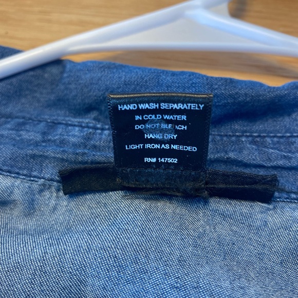 Ashley Stewart Denim Button-Up Shirt - Picture 8 of 10